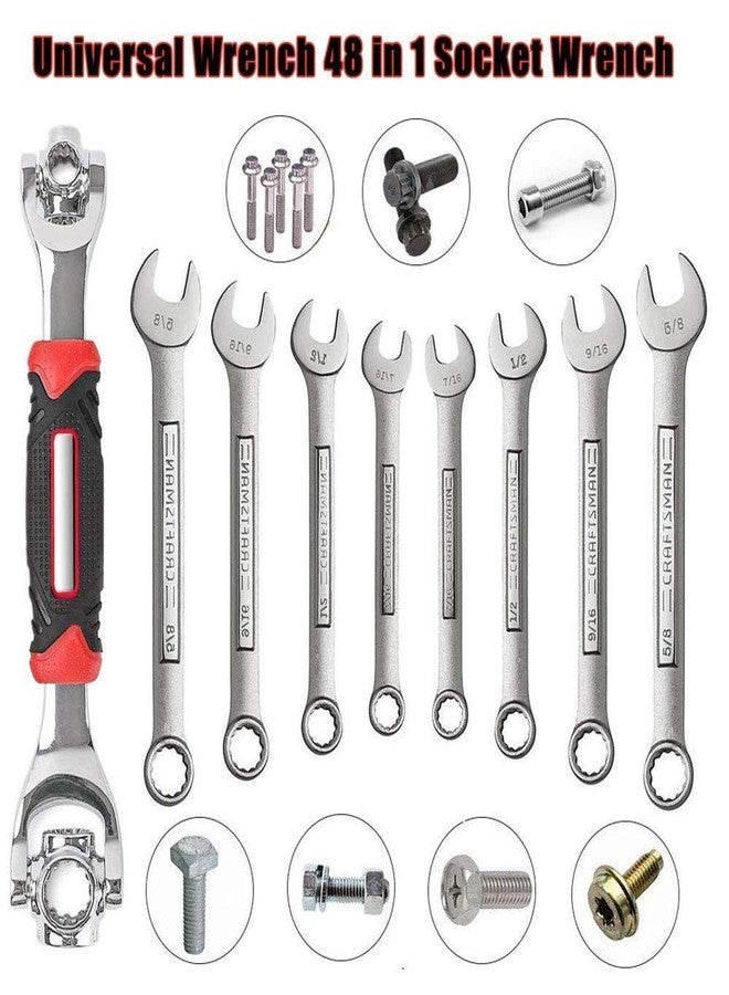 SILENCIO 48 in 1 Multi-Functional Socket Tool CRV Tiger Wrench Key Master Hand with Spline Bolts 360° 6 Point Revolving Spanner Individual Angle Alignment - Image 2
